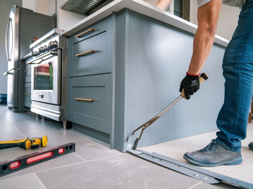 Narzędzia używane do zdejmowania cokołu dolnego